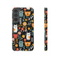 Whimsical Feline Garden Slim Cases for iPhone and Samsung Phones