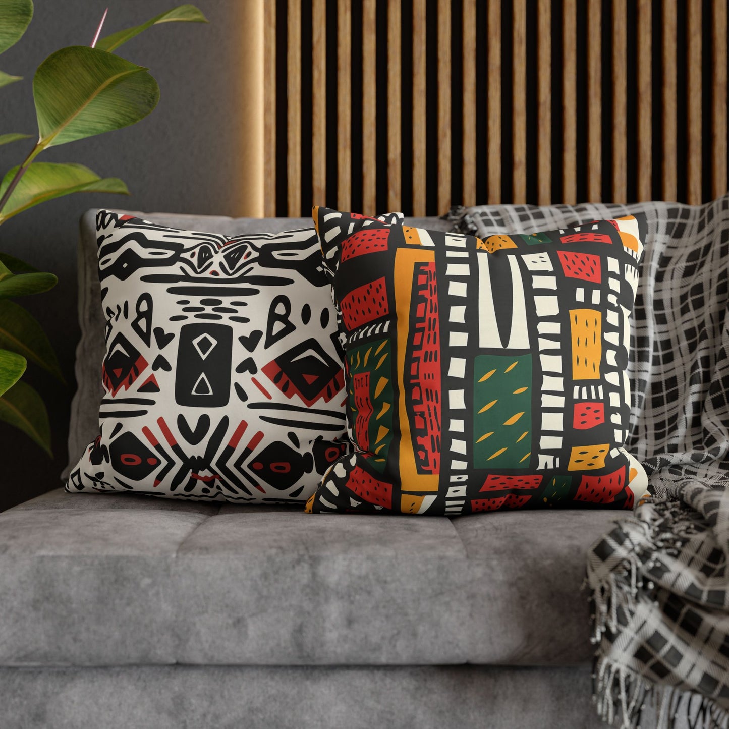 Tribal Harmony Square Poly Canvas Pillowcase