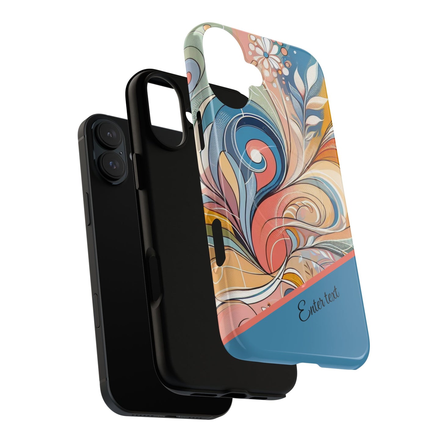 Personalized Sunset Garden Whirl Tough iPhone Magnetic Case for iPhone, Artistic Phone Cover, Durable Protection, Gifts for Her, Unique Style