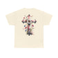 Faith and Floral Cross Unisex Heavy Cotton Tee