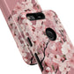 Personalized Cherry Blossom Tough Phone Case — Pink Floral Protective Case for Samsung & Google