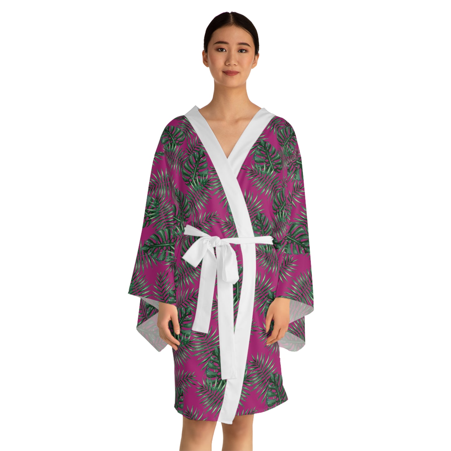 Pink Tropical Bliss Serenity Kimono Robe (AOP)