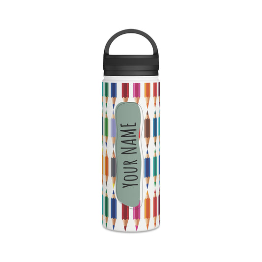 Personalized Stainless Steel Water Bottle, Handle Lid, Custom Eco Water Bottle, Personalized Gift