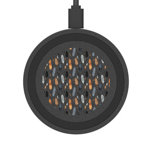 Whispering Feathers Quake Pattern Wireless Charging Pad - Stylish & Functional Tech Accessory