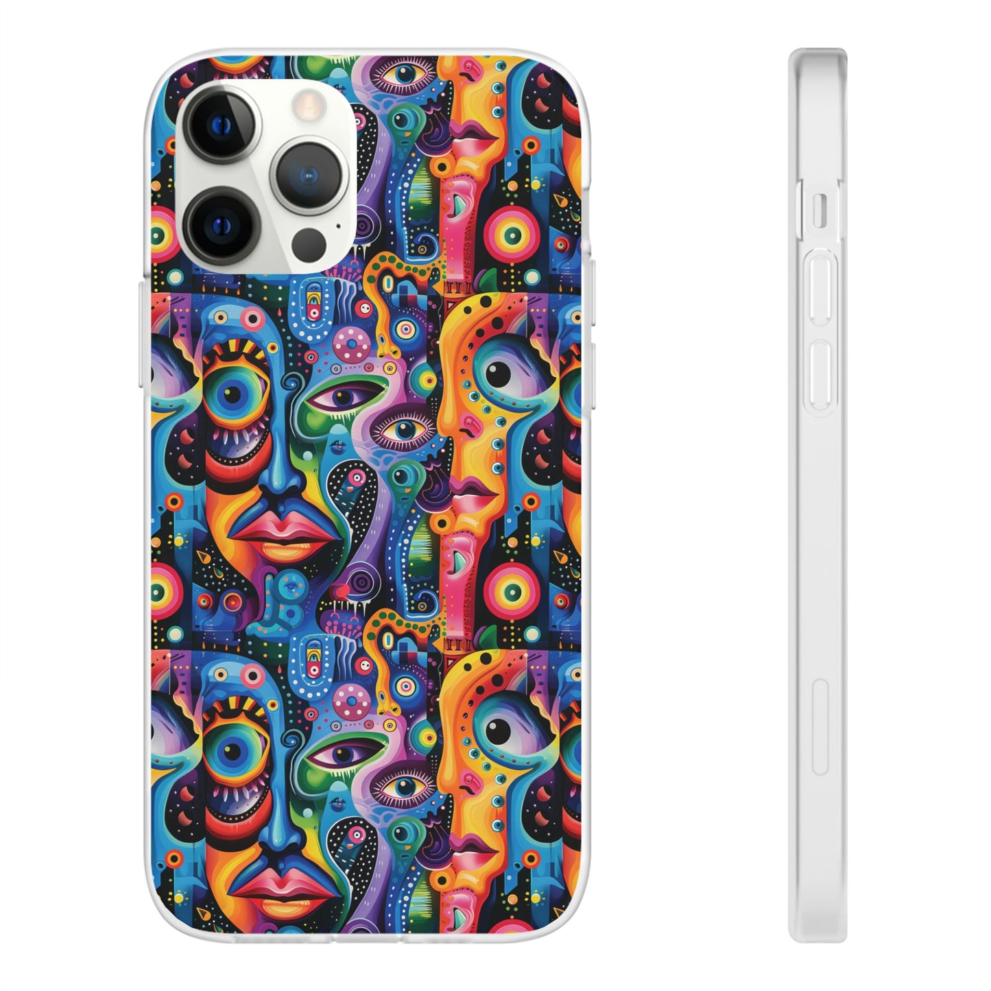 Psychedelic Visions Flexi iPhone and Samsung Case - Colorful Abstract Design.