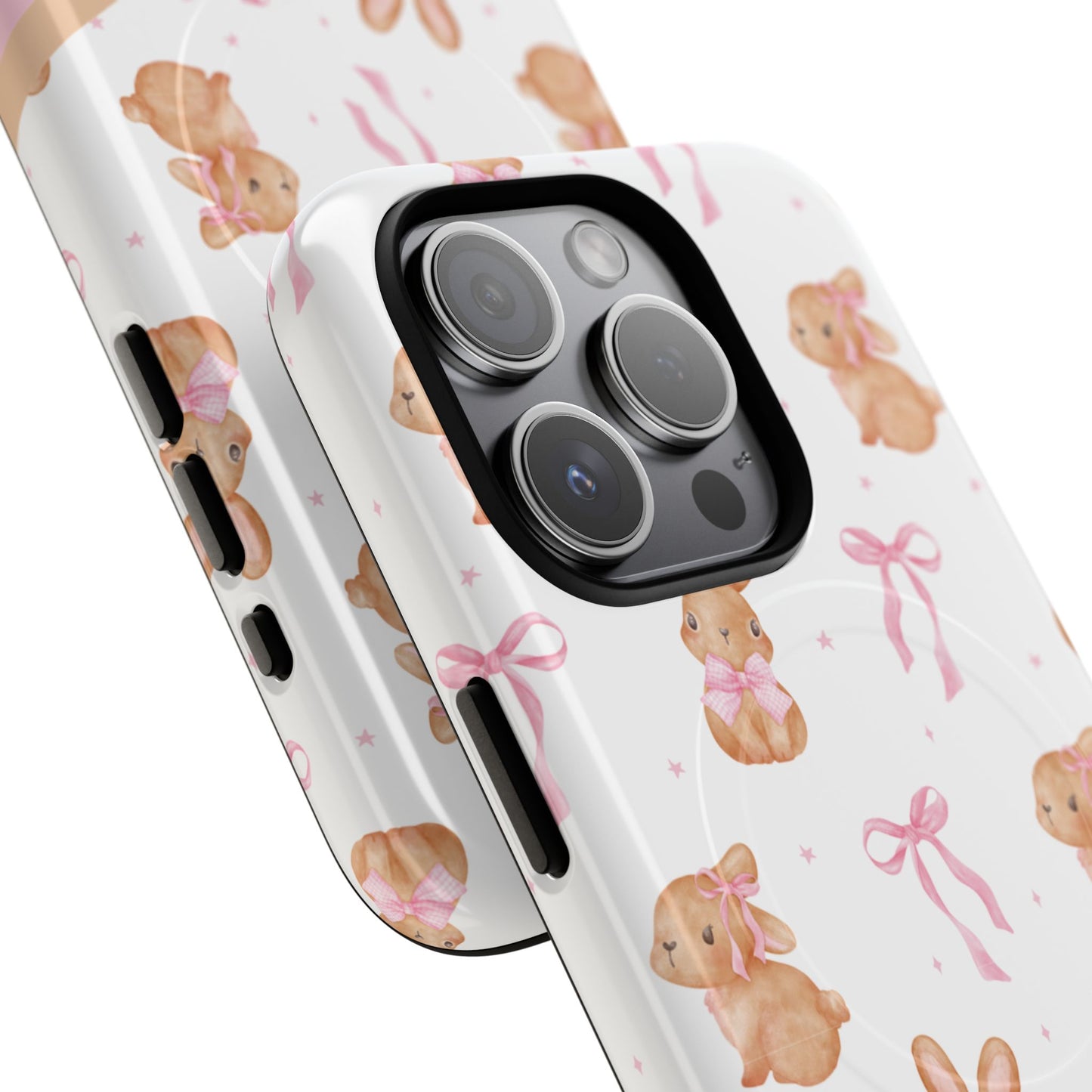 Personalized Bunny iPhone Case - Cute Animal Design, Tough MagSafe® Magnetic Case, Easter Gift, Spring Aesthetic, Kids Accessories