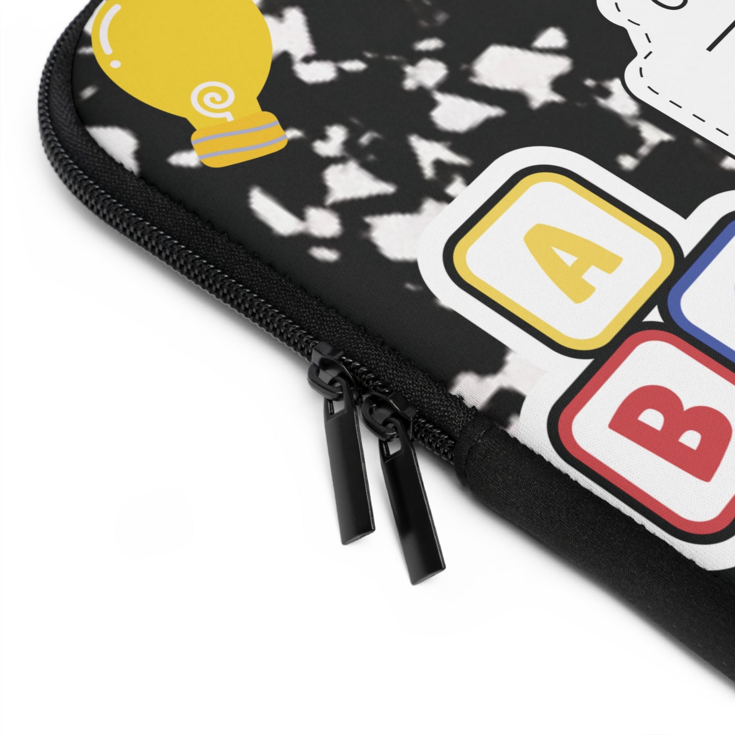 Personalized Laptop Sleeve with Black Composition Book Inspired Design, Customizable Tech Case, School Supplies, Gift for Students, College Essentials, Back to School