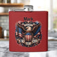 Personalized 4th of July Stainless Steel Flask – Patriotic Eagle Hip Flask (6 oz)