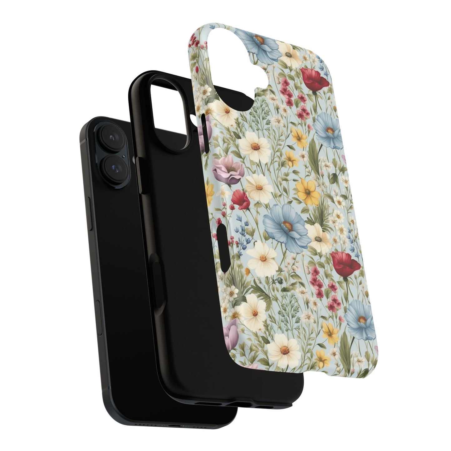 Meadow Whispers Tough iPhone Magnetic Case, Durable iPhone Protection, MagSafe Compatibility Phone Gift for Her, Spring Vibes, Modern Floral Design, Unique Gift Idea
