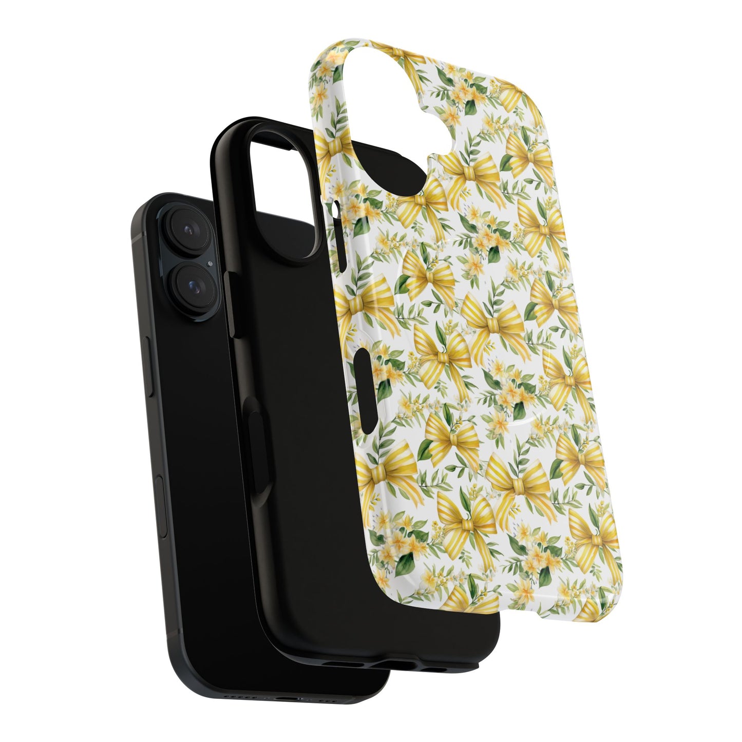 Sunshine Coquette Bows Tough Magnetic iPhone Case, Durable iPhone Cover, Girly Tech Accessory, Nature-Inspired Gift for Her, Spring Decor