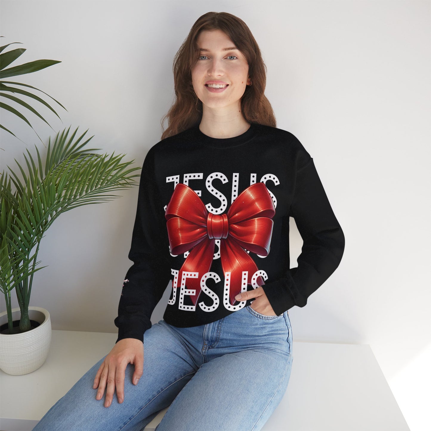 JESUS Unisex Heavy Blend™ Crewneck Sweatshirt.