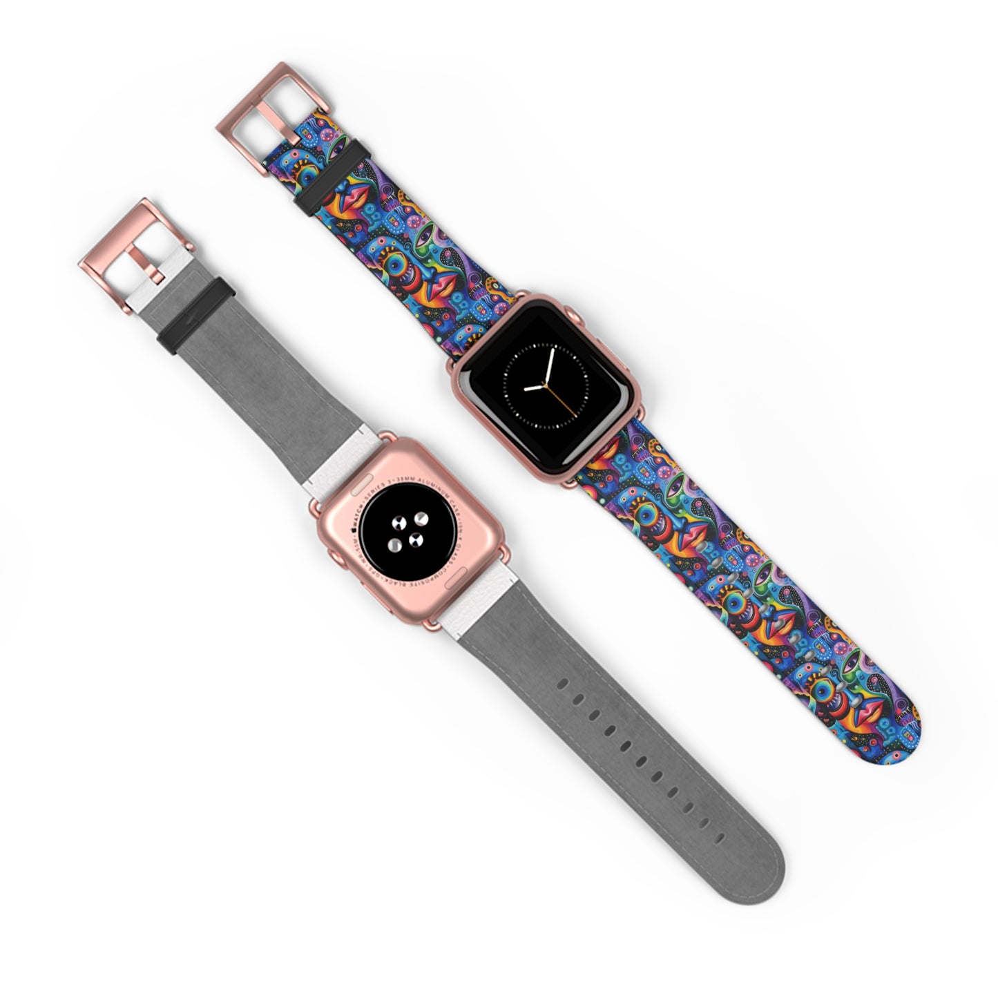 Psychedelic Visions Colorful Artistic Watch Band - Vibrant Design for Unique Style.