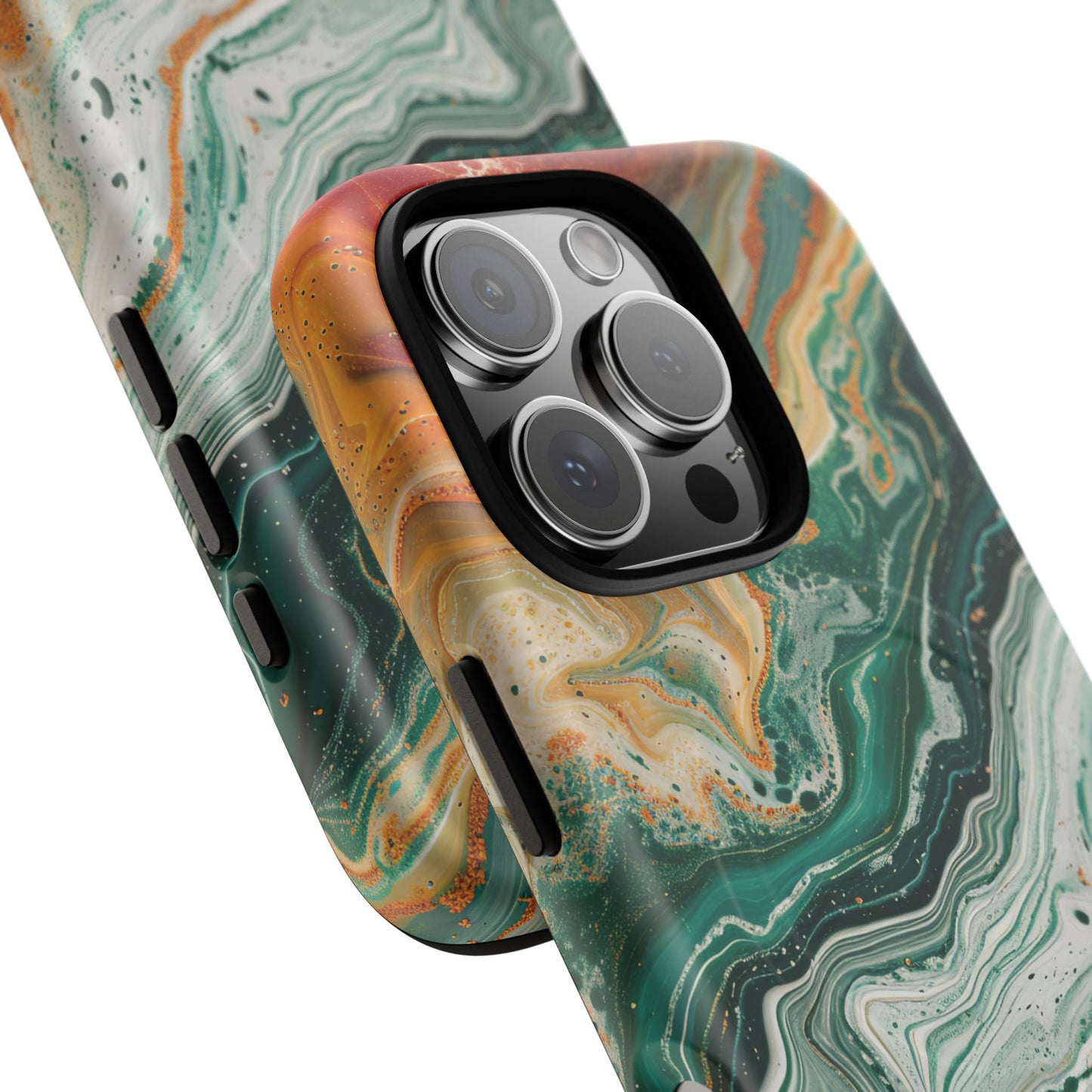Stylish Tough Acrylic Magnetic iPhone Cases for Everyday Protection, Marble Design, Unique Gifts for Tech Lovers, Holiday Essentials