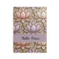 Personalized Stained Glass Lotus Blossom Hardcover Notebook — Custom Name and Affirmation Puffy Cover Journal.