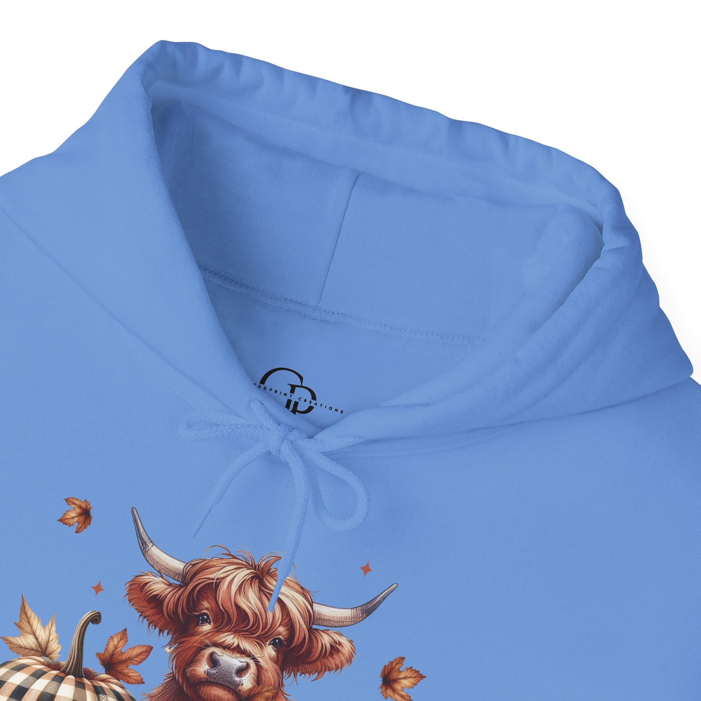 Autumn Highland Cow Charm Unisex Heavy Blend™ Hooded Sweatshirt