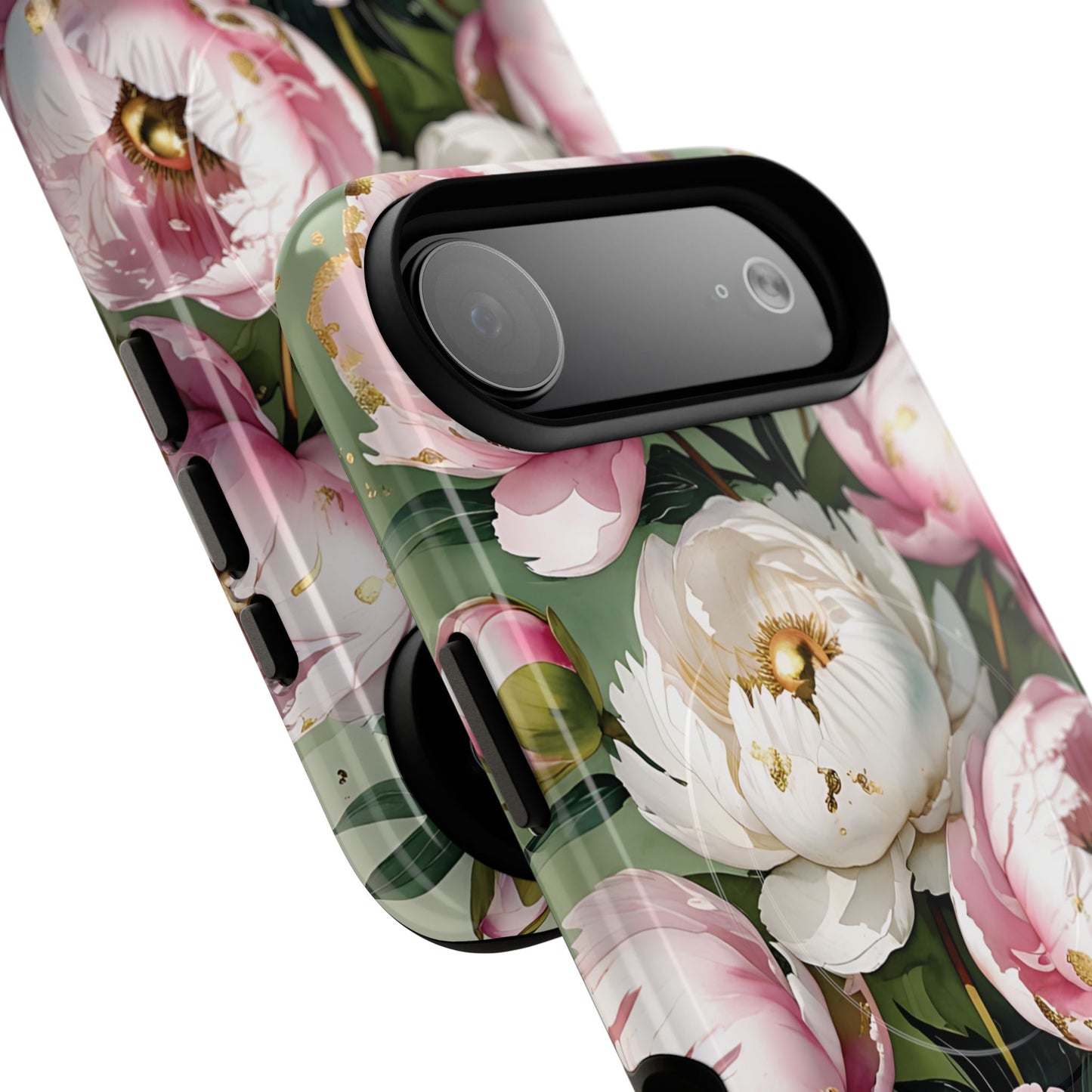 Floral Peonies Tough Magnetic Phone Cases, Durable Floral Phone Cover, Chic Flower Case, Stylish Phone Protector, Gift for Her