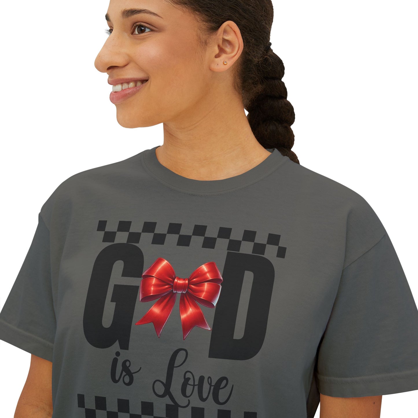 GOD is LOVE Women's Comfort Colors Boxy Tee