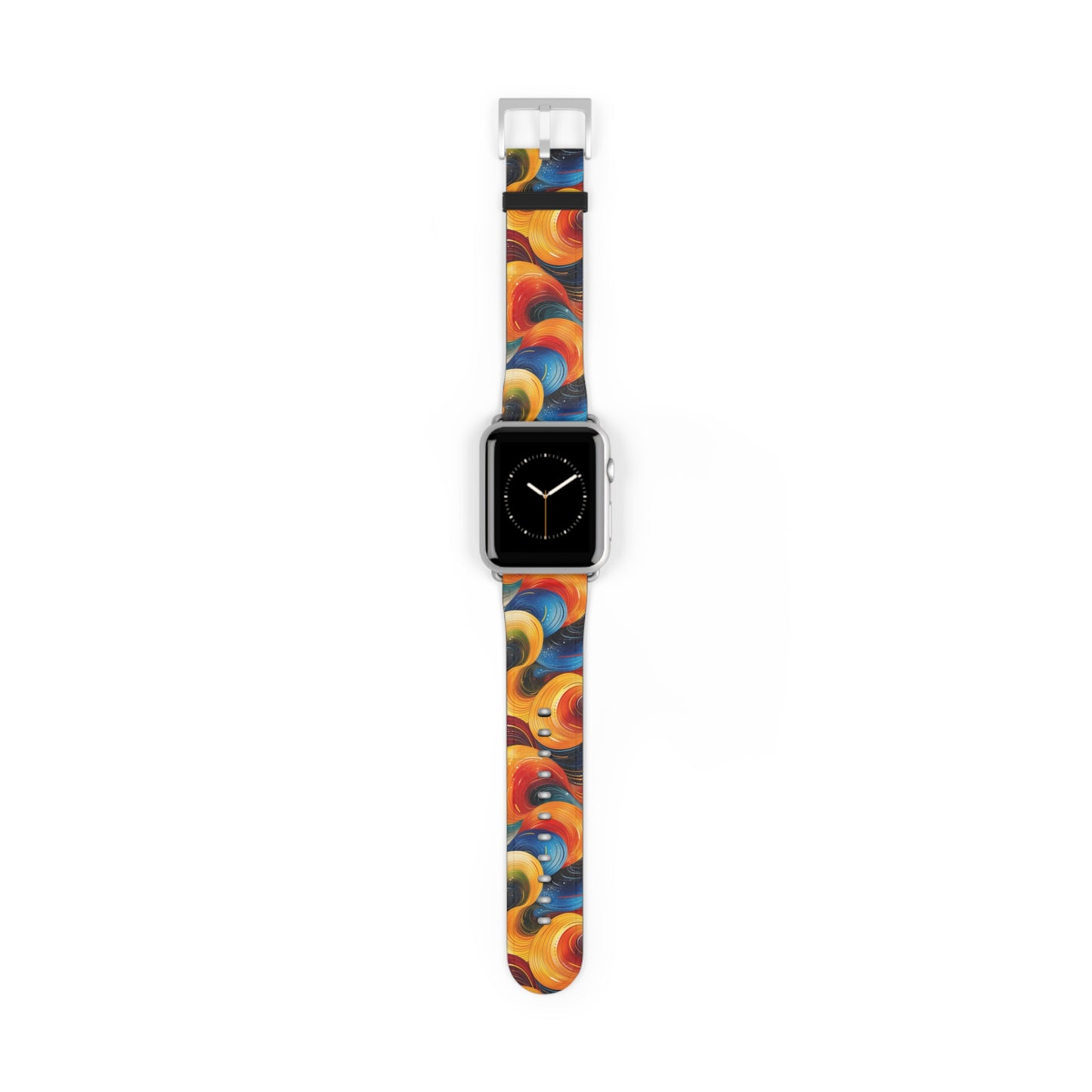 Cosmic Swirl Vibrant Art Watch Band - Colorful Abstract Design for Apple Watch.