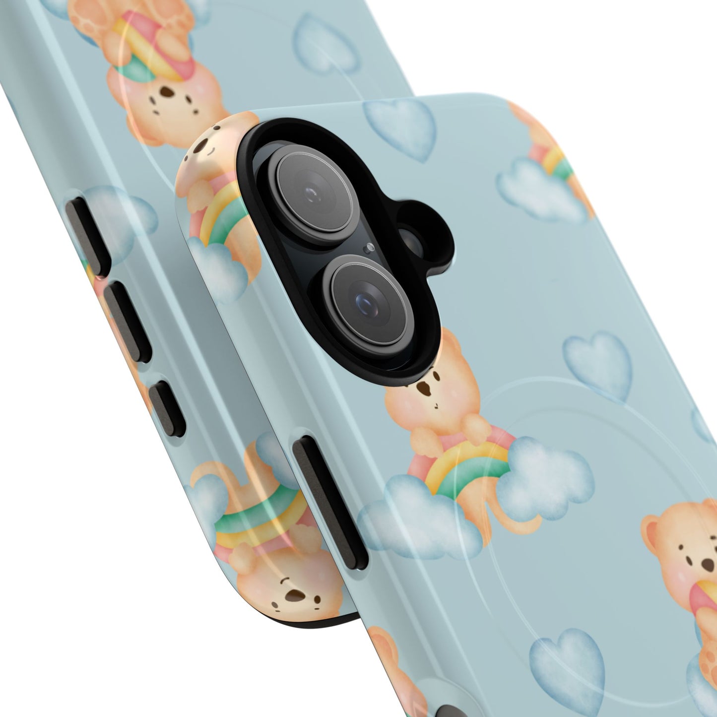 Cute Bear Magnetic iPhone Case, Kid-Friendly iPhone Cover, Stylish Cell Accessory, Gift for Kids, Durable Design for Any Occasion
