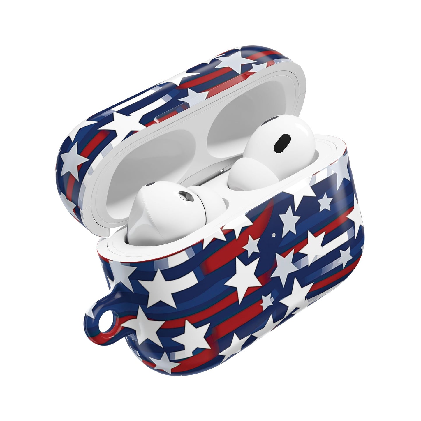 Patriotic Waves AirPod Case – Stars & Stripes Design, Mother’s, Father’s Day Gifts, Anniversary Gifts.