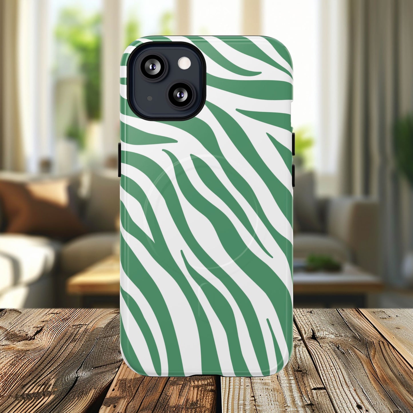 Trendy Zebra Print iPhone Case, Stylish Tough Magnetic Case for iPhone, Animal Print Accessory, Unique iPhone Cover, Gift for Animal Lovers