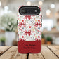 Personalized Rosette Coquette Phone Case - Custom Name/Message 'I Am Stronger Than The Storm' Floral Bow Protective Case