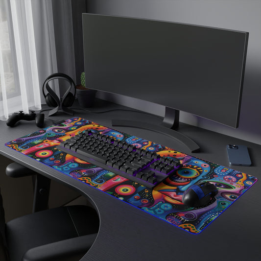 Psychedelic Visions LED Gaming Mouse Pad