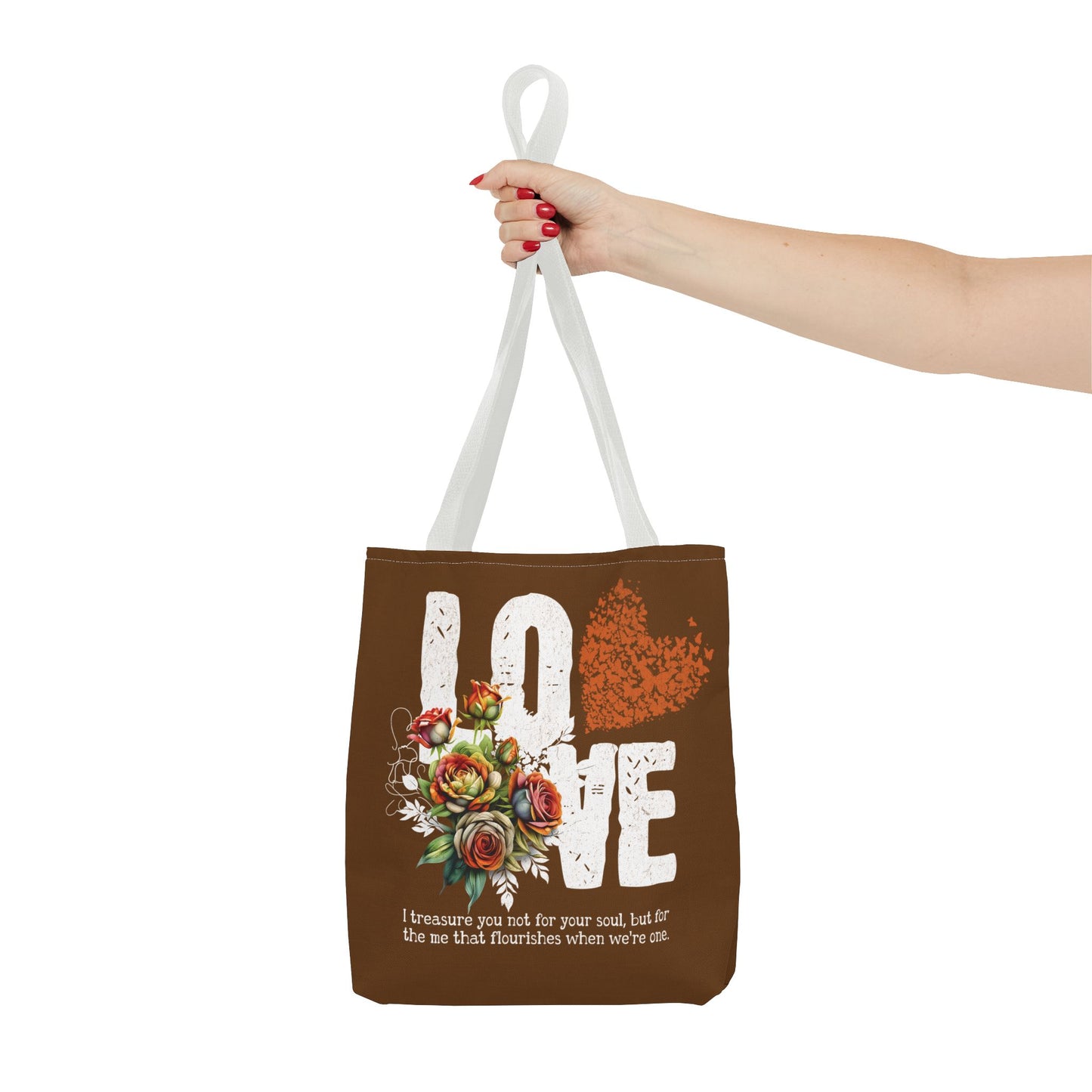 LOVE Always Brown Tote Bag.