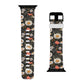 Blossom Elegance: Noir Garden Floral Pattern Apple Watch Band - Stylish & Comfortable