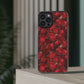 Velvet Petal Noir Floral Petal Clear Impact-Resistant iPhone and Samsung Case.