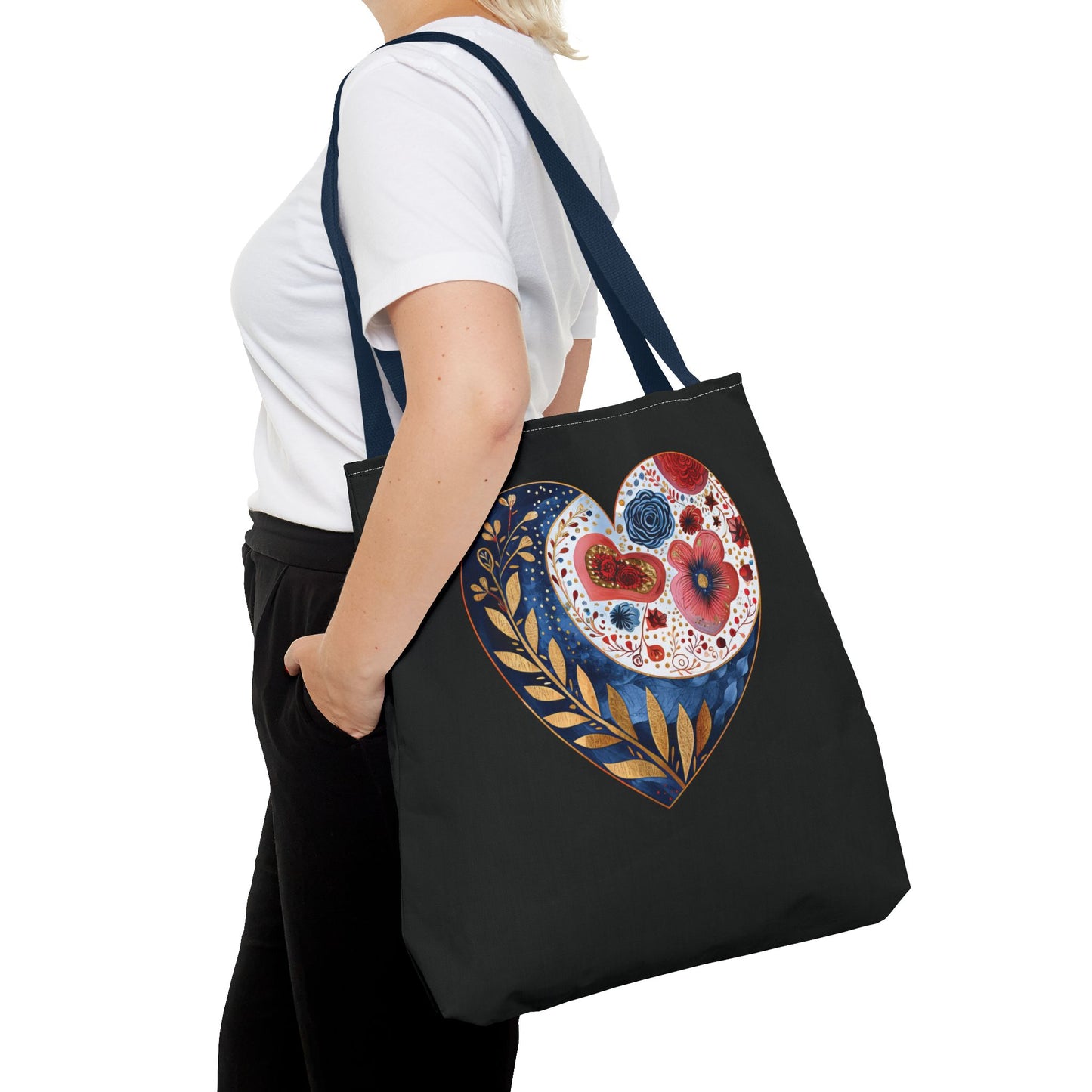 Floral Heart Tote Bag