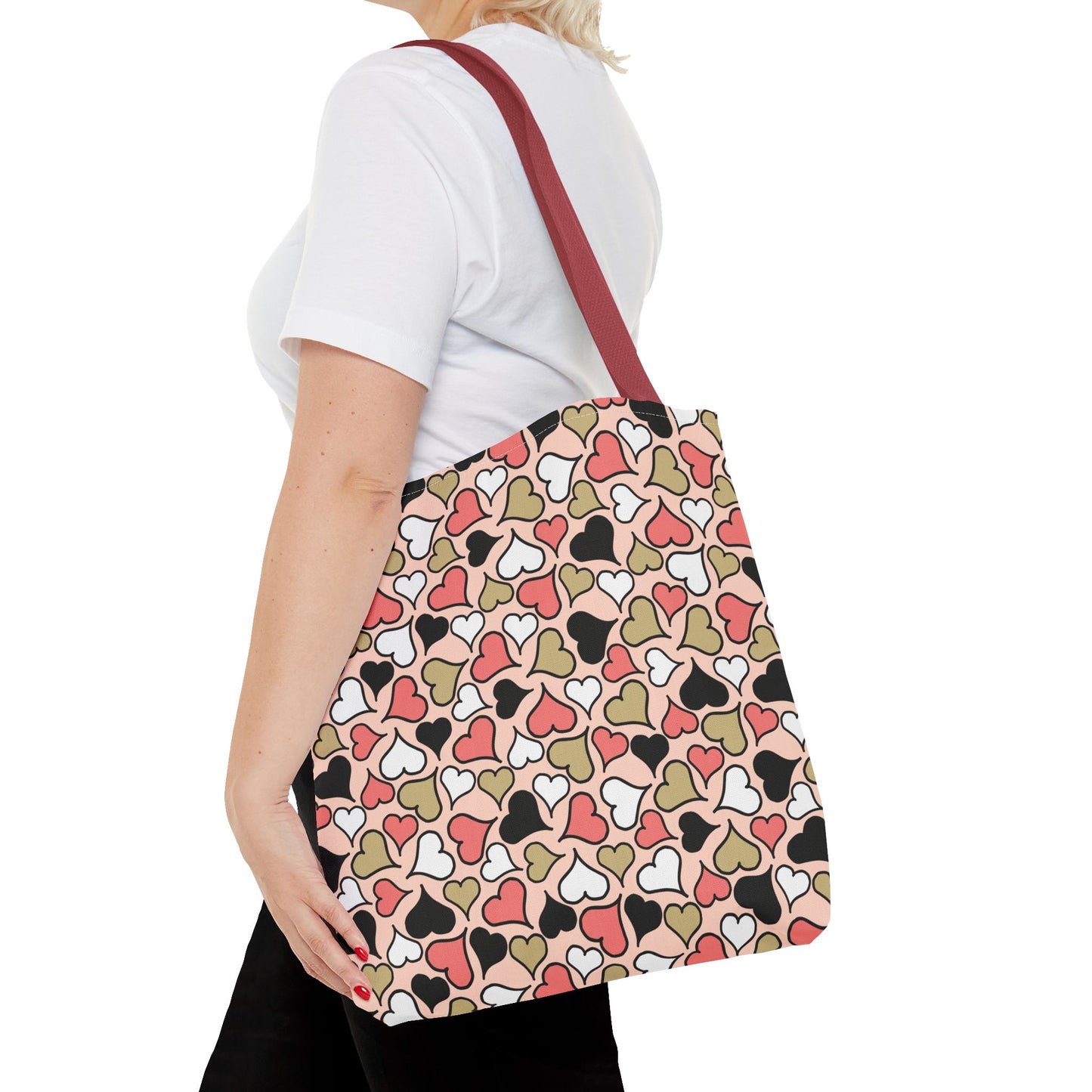 Heart Patterned Tote Bag - Cute & Stylish Carryall for Every Occasion