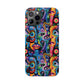 Psychedelic Visions Slim iPhone Case - Vibrant Design for Artistic Souls