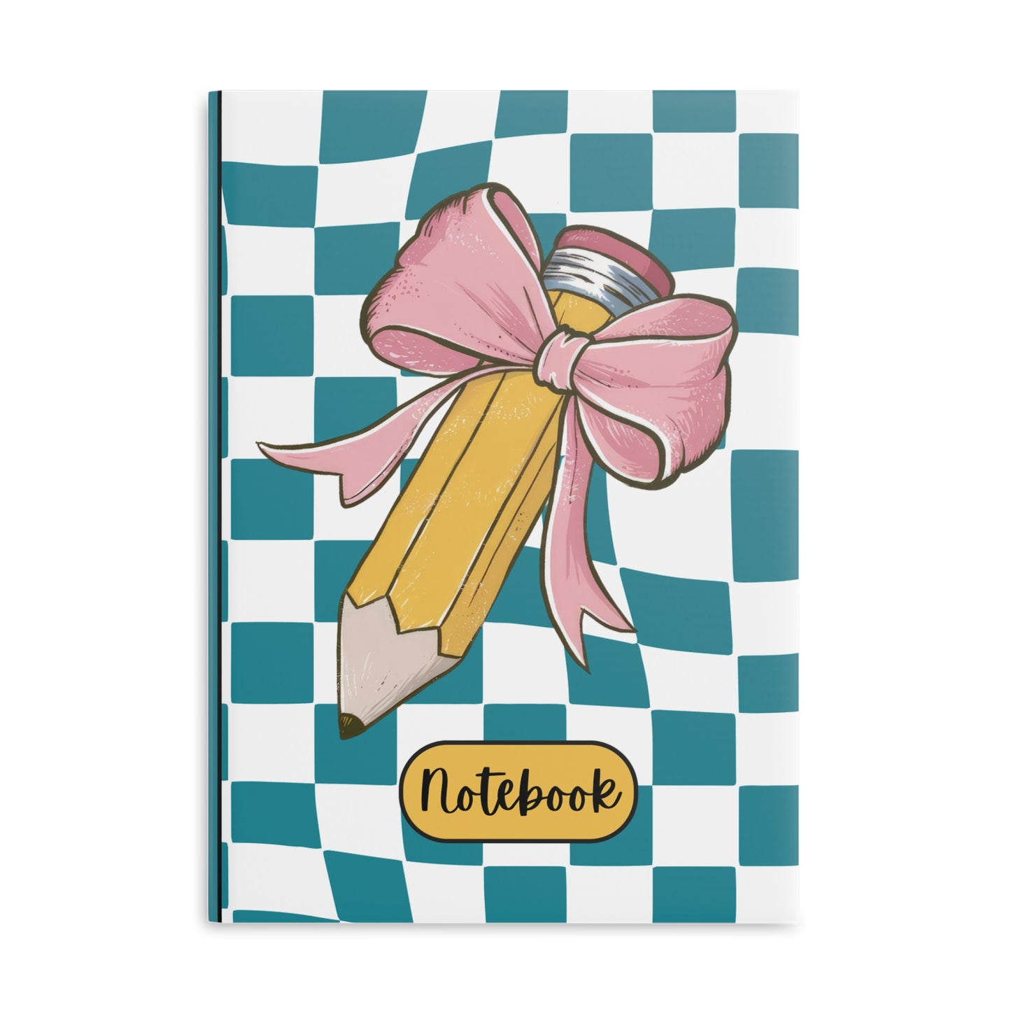 Teal Checkered Charm A Hardcover Notebook (PY)