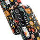 Whimsical Feline Garden iPhone and Samsung Tough Phone Cases,