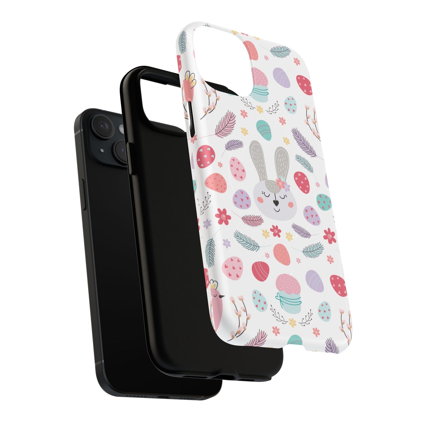 Cute Easter Bunny iPhone Case, Tough Magnetic Phone Cover, Spring Gift, Durable iPhone Accessory, Adorable Easter Decor