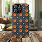 Saffron Tile Bloom Vibrant Floral Tough Magnetic iPhone Case, Durable iPhone Cover, Gift for Her, Floral Design, Unique iPhone Protection.