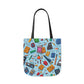 Blue Academic Adventures Canvas Tote Bag