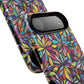 Prism Petal Burst Tough Magnetic iPhone Case, Colorful iPhone Case, Unique Gift for Flower Lovers, Stylish stained Glass Accessory