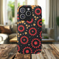 Midnight Ember Bloom Tough Magnetic iPhone Case, Bohemian Floral Design, Stylish iPhone Protection, Gift for Her, Trendy iPhone Accessories