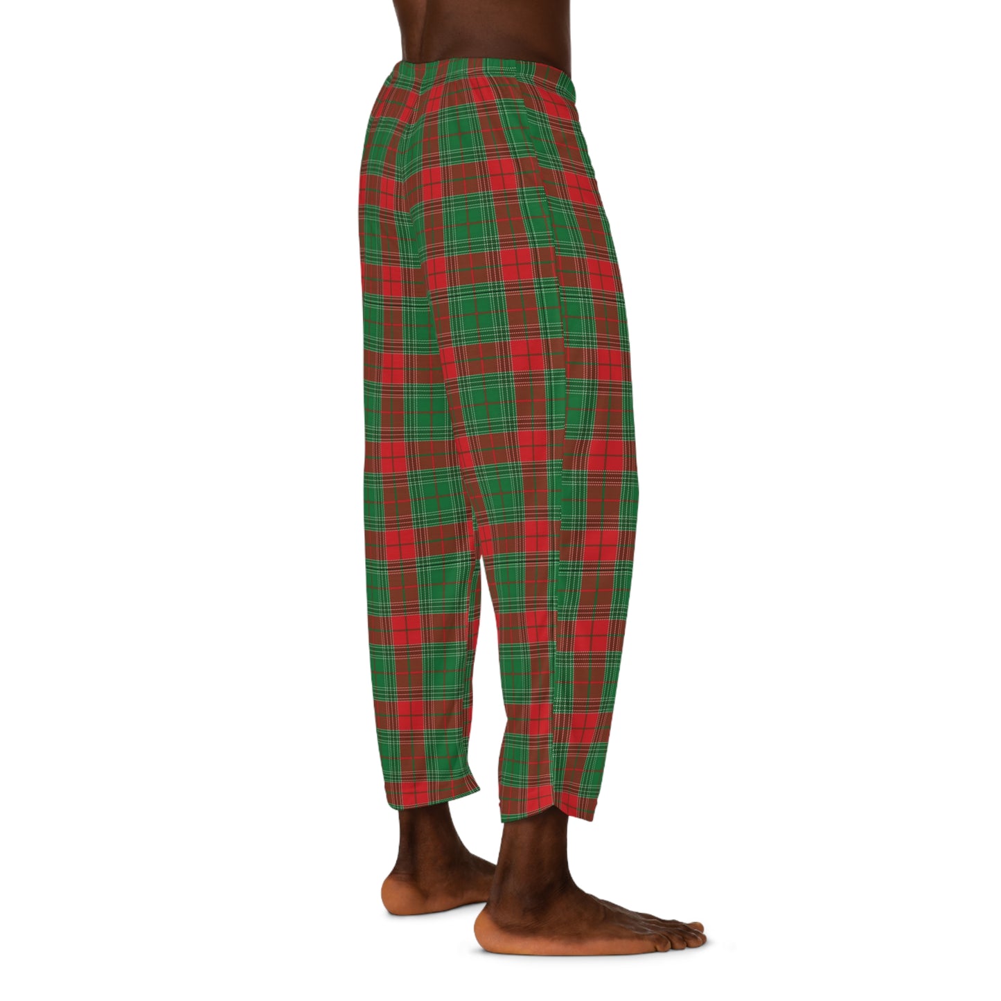 Green Men's Pajama Pants (AOP)