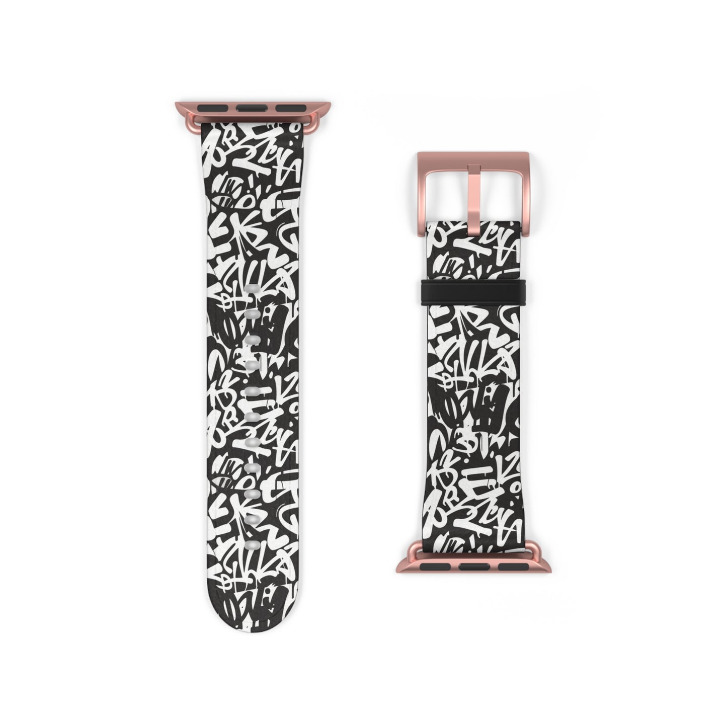 Urban Graffiti Print Watch Band - Trendy Accessory for Everyday Use,