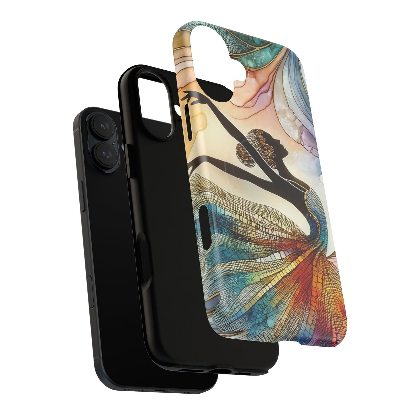 Artistic iPhone Case with Dancer Design, Tough Magnetic Case, Unique Gift for Dancers, Colorful iPhone Cover, Stylish Accessory.