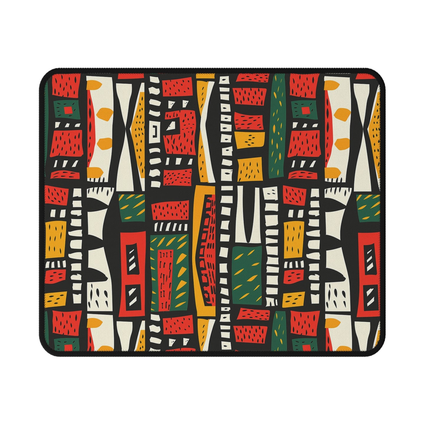 Tribal Harmony Colorful Non-Slip Gaming Mouse Pad - Vibrant Geometric Design for Gamers & Creatives