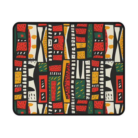 Tribal Harmony Colorful Non-Slip Gaming Mouse Pad - Vibrant Geometric Design for Gamers & Creatives