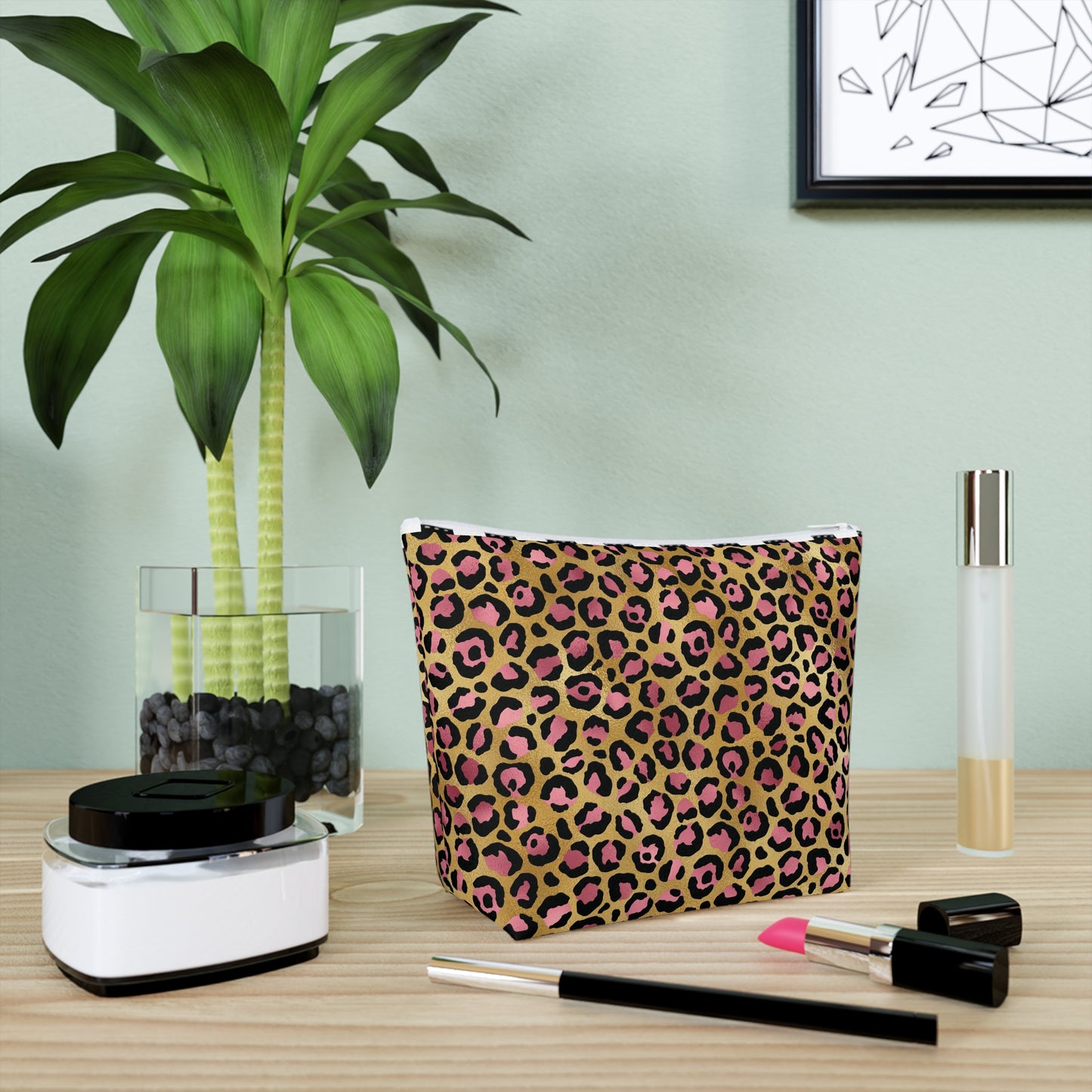 Leopard Luxe Cotton Cosmetic Bag