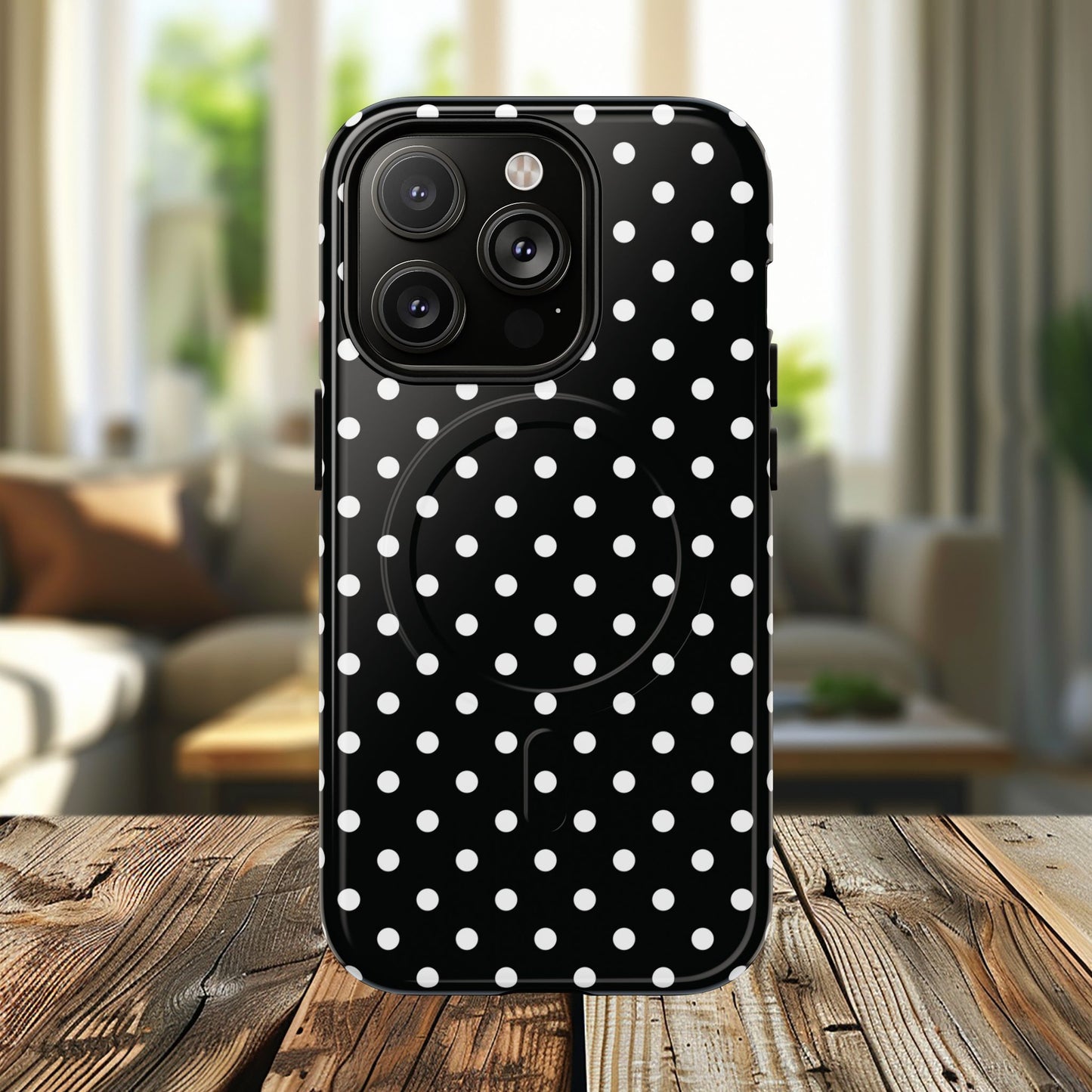 Polka Dot Tough iPhone Magnetic Case, Stylish iPhone Cover for Protection, Unique Gift for Birthdays, Holidays, Tech Lovers
