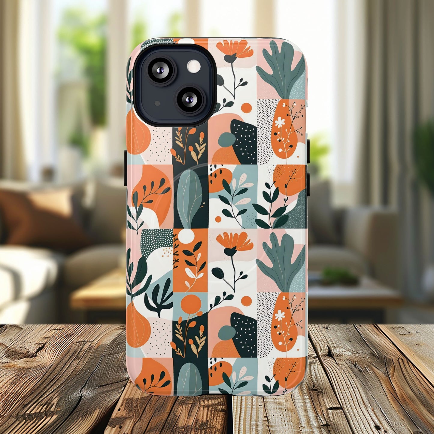Botanical Bliss Tough Magnetic Phone Case, Durable Phone Cover, Gift for Her, Stylish Tech Accessory, Fall Vibes, Trendy Mobile Case