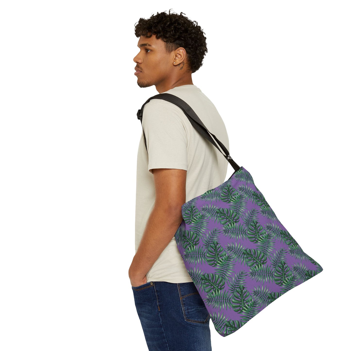 Purple Tropical Bliss Adjustable Tote Bag (AOP)