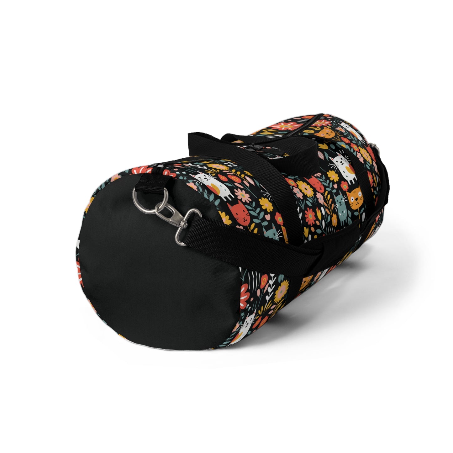 Whimsical Feline Garden Duffel Bag